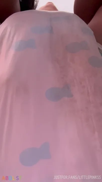 Littlepinkss - Morning Diaper Mess And Pushing
