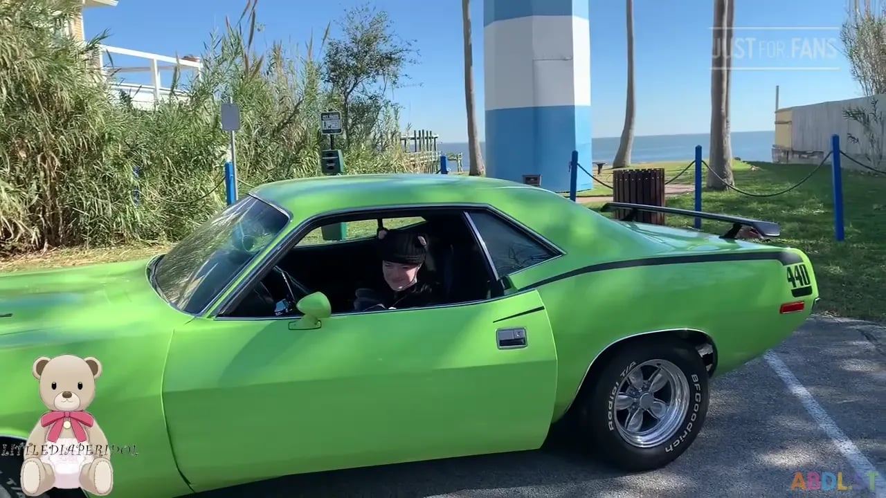 Littlediaperidol - Wet Diaper Shoot With Classic Car