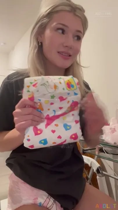Blackrasbaby - Gearing Up For Some Solo Diapered Fun