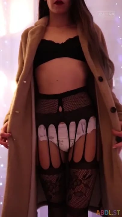 SugaryLittle - Long Coat Lingerie Huggies Diaper Wetting.mp4